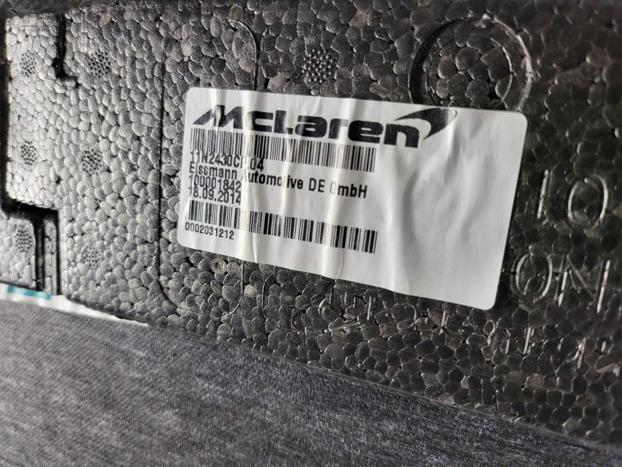 Genuine Alcantara Headliner Mclaren MP4-12C 2012 - 2014 Used