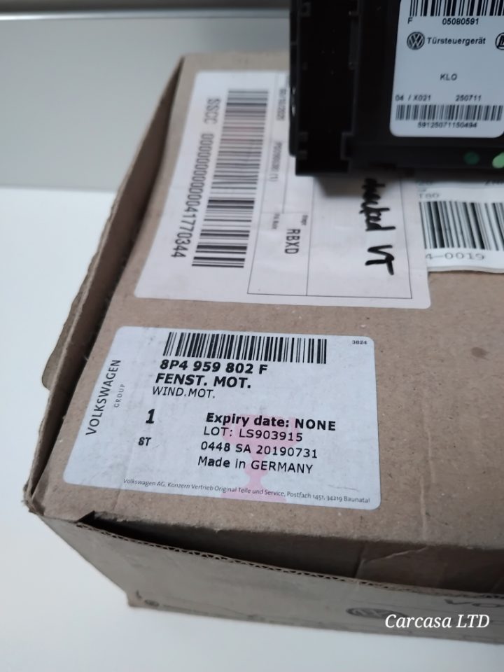 Genuine Window Motor Regulator RH Rear Audi A3 8P Facelift 2008-2013 Hatch NEW