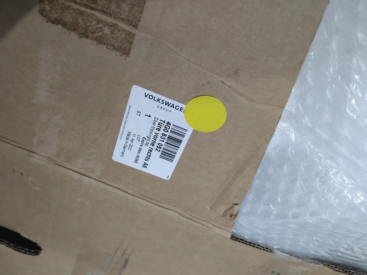 Genuine RH Front Door Skin Shell Audi RS6 S6 A6 C7 4G 2011–2018 New