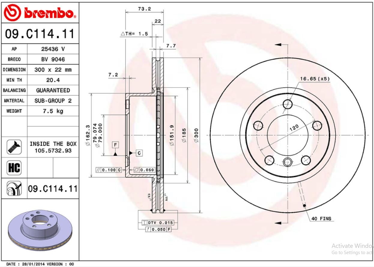 BREMBO Brake Discs Vented Front Set BMW 1 3 4 F20/21 F30/31/32/33/ F34/35/36 NEW