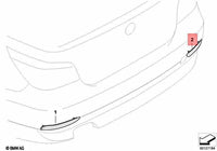 Genuine Left Rear Tail Reflector BMW 5 Series E60 Non M-Sport 2003 - 2007 Used