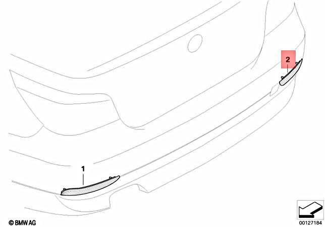 Genuine RH Rear Tail Reflector BMW 5 Series E60 Non M-Sport 2003 - 2007 Used