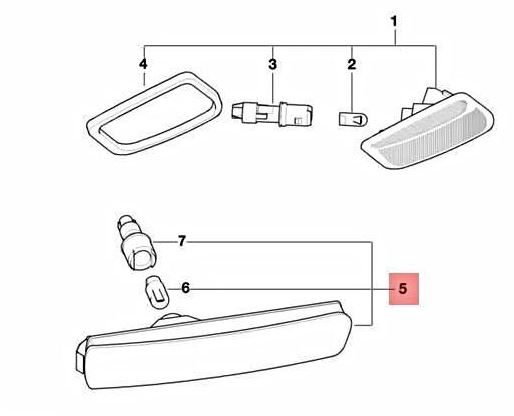 Genuine RH Fender Side Marker Light Bmw Z3 E36 1996 - 2002 Used