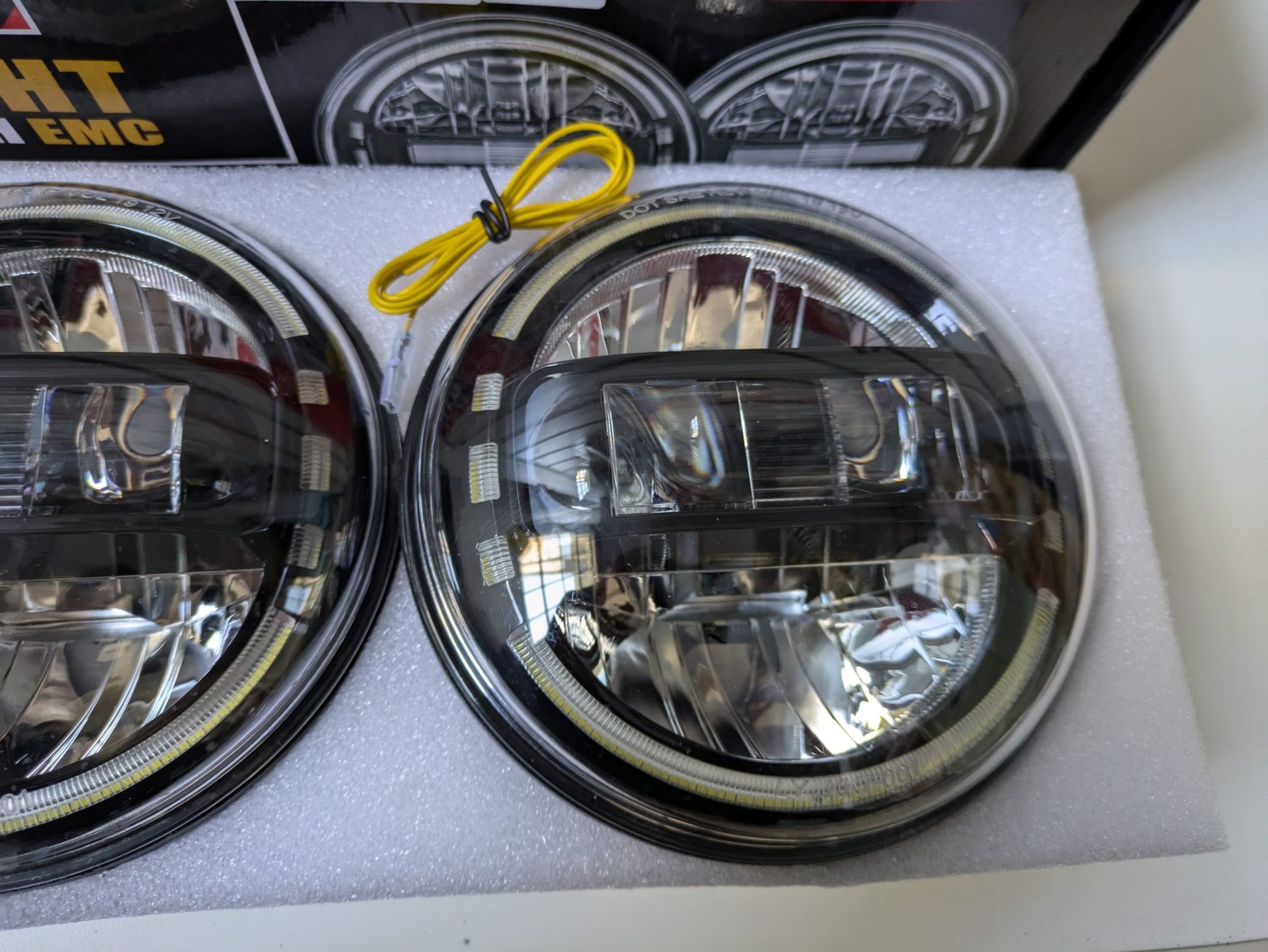 Xprite 7" LED Headlights Jeep Wrangler JK LJ CJ TJ Hummer H1 H2 1997-2018 New