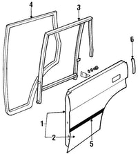 Genuine LH Rear Door Seal Land Rover Range Rover 1989-1995 NEW