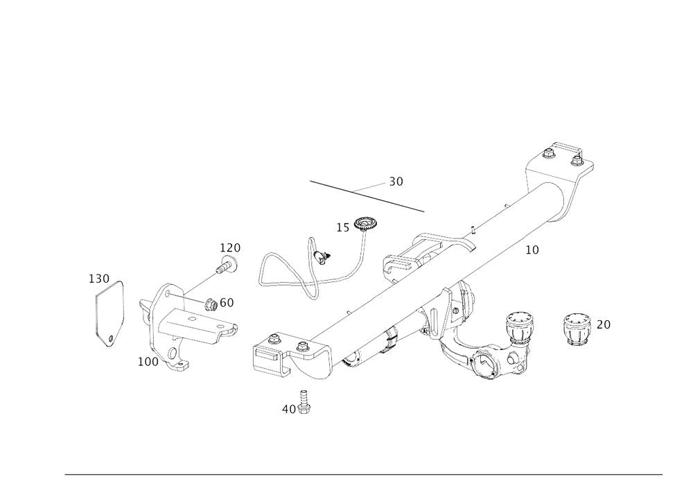 Genuine Tow Bar Mercedes GLC Class X253 2016 - 2023 New
