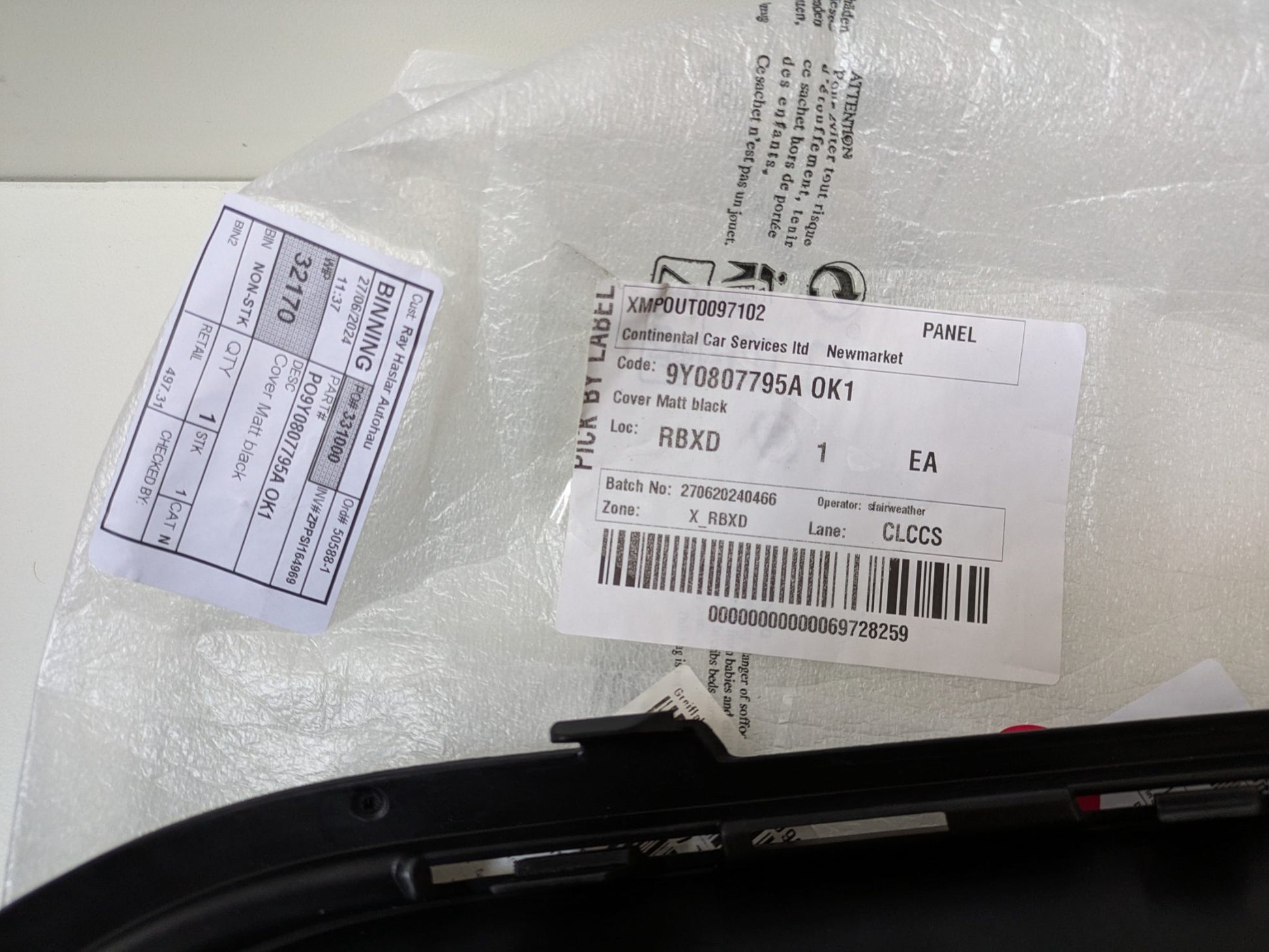 Genuine LH Bumper Grill Porsche Cayenne Turbo/Turbo S 9YA/9YB 2019 - 2023 New