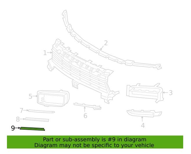 Genuine LH Centre Blade Grill Trim Porsche Cayenne Turbo/S 9YA/9YB 2019-2023 New