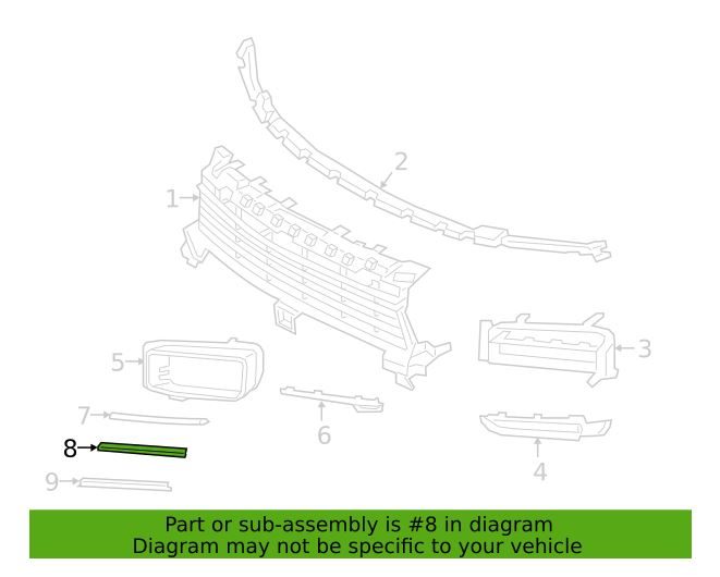 Genuine LH Center Molding Trim Porsche Cayenne Turbo/Turbo S 9YA/9YB 2019 - 2023 New