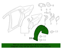 Genuine Rear Right Wheel Liner Porsche Panamera 971 2017-2023 New