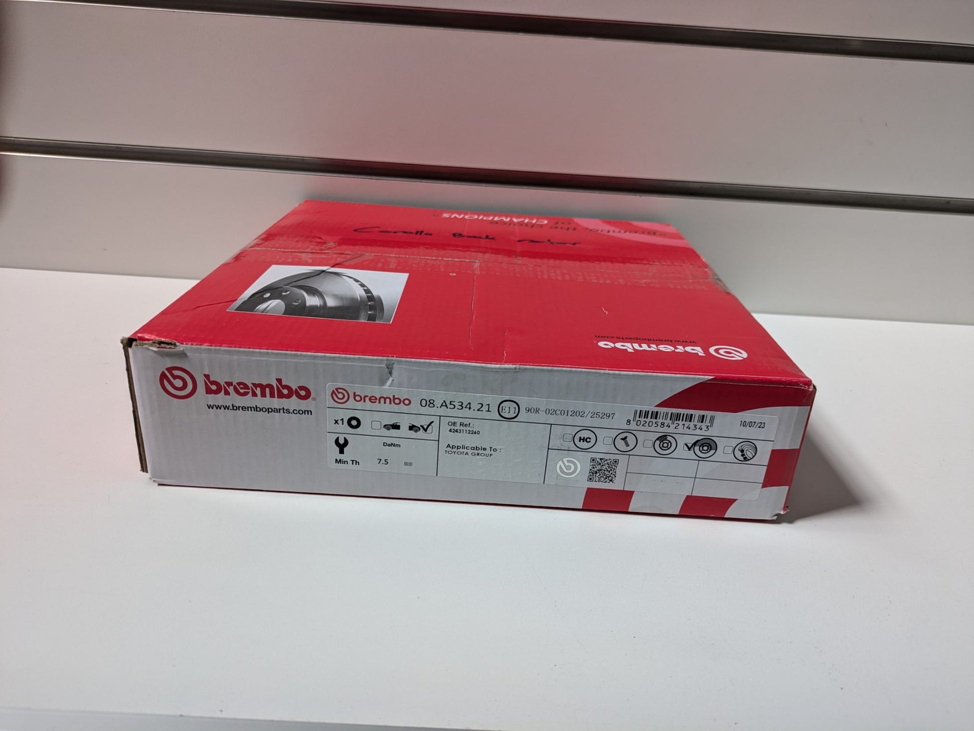 Brembo Rear Brake Rotor To Fit Toyota Corolla X XI E150 E180 2006 - 2019 New