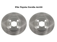 Repco Disc Front Brake Rotors Pair Toyota Corolla ZZE122 2001 – 2004 New