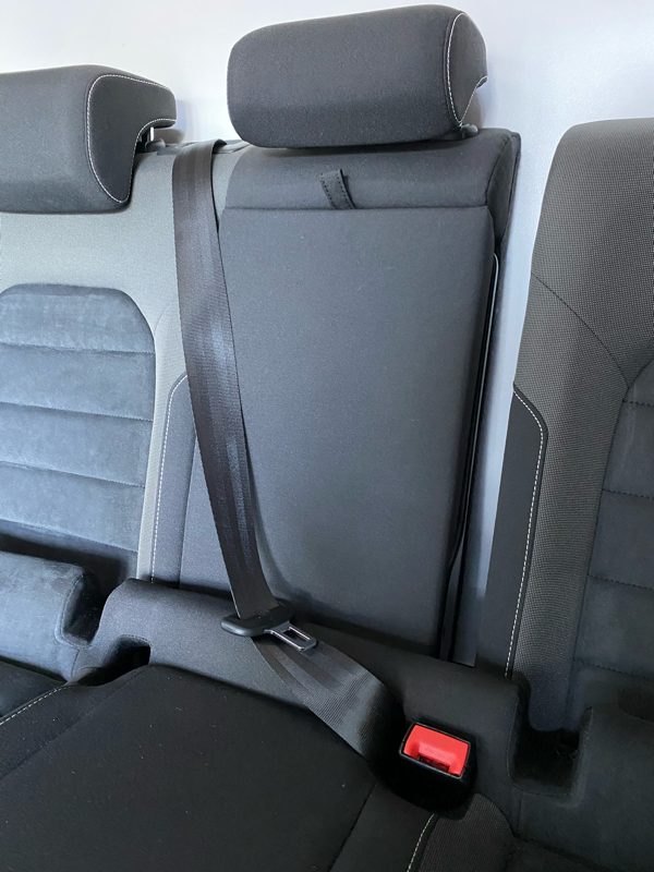 Genuine Highline Rear Bench Seat assembly Dark Blue Suede with White Stitching Seats VW Golf MK7 2012-2020 Used