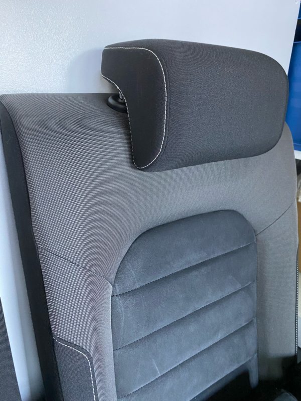 Genuine Highline Rear Bench Seat assembly Dark Blue Suede with White Stitching Seats VW Golf MK7 2012-2020 Used