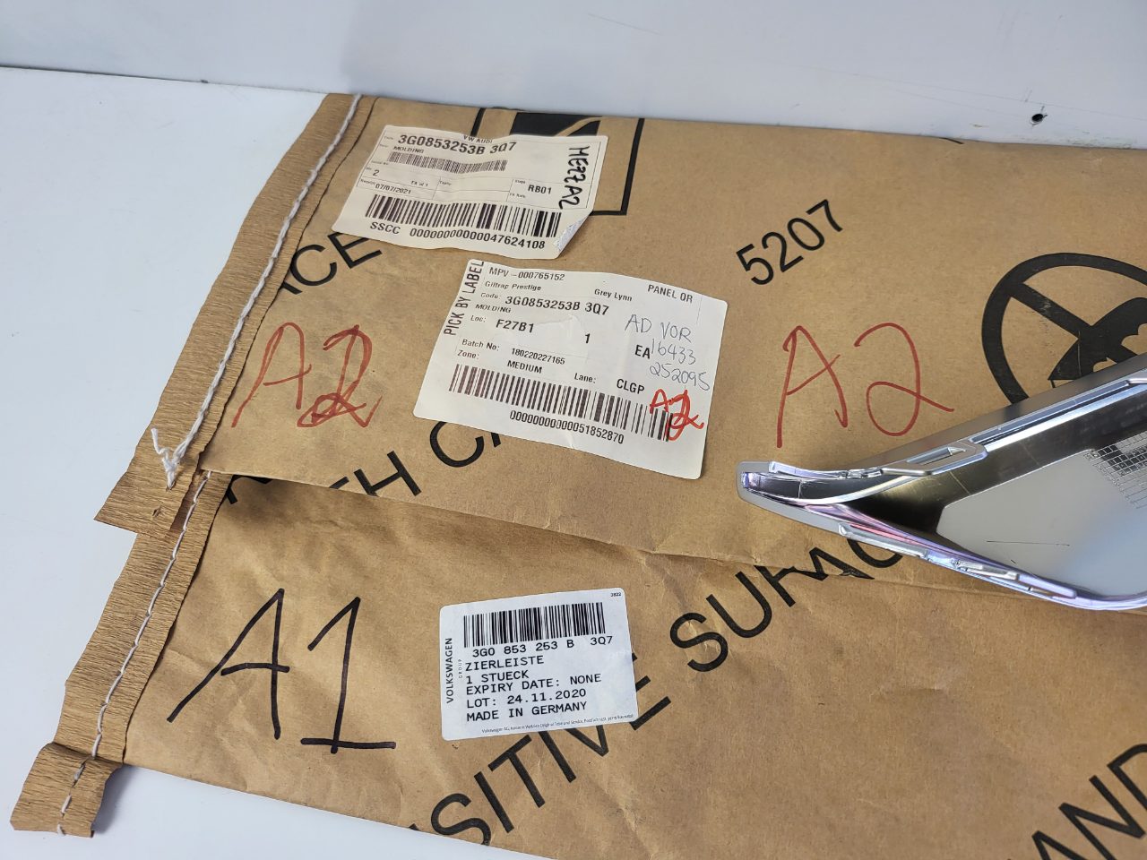 Genuine LH Bumper Vent Trim Blade VW Passat AllTrack B8 2015 - 2019 New