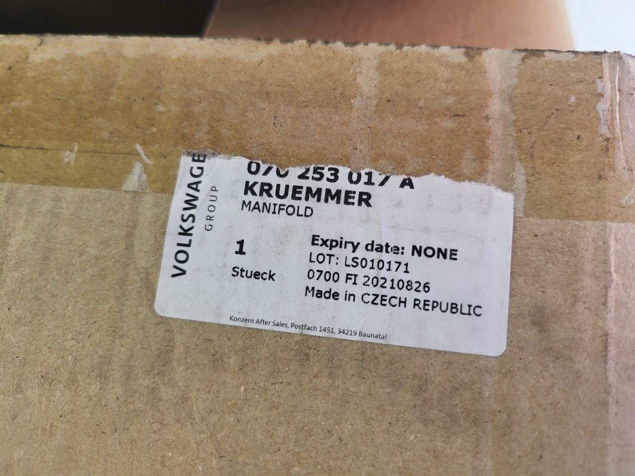 Genuine Exhaust Manifold Volkswagen Transporter T5 2.5 TDI 2003 - 2009 New